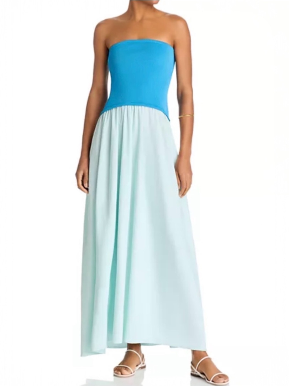 NWT Solid & Striped Soglio Strapless Maxi Dress Blue XL